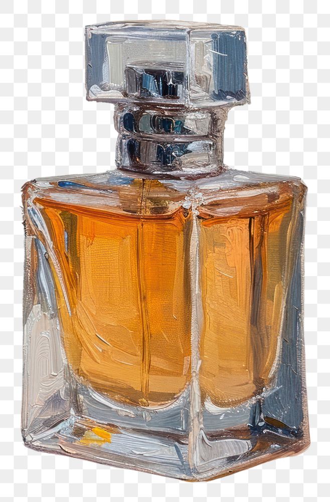 PNG Perfume bottle cosmetics painting.