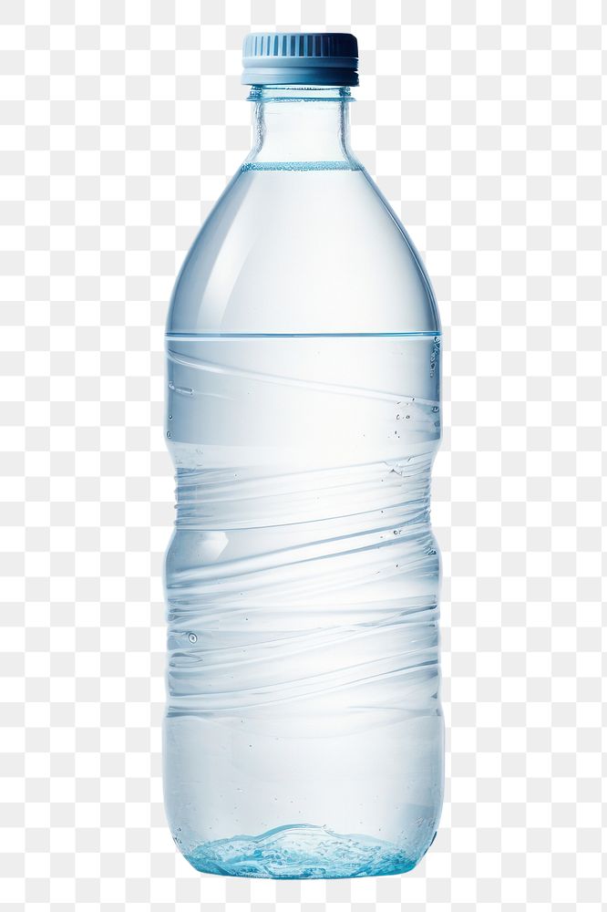PNG  Bottled water drink white background refreshment.