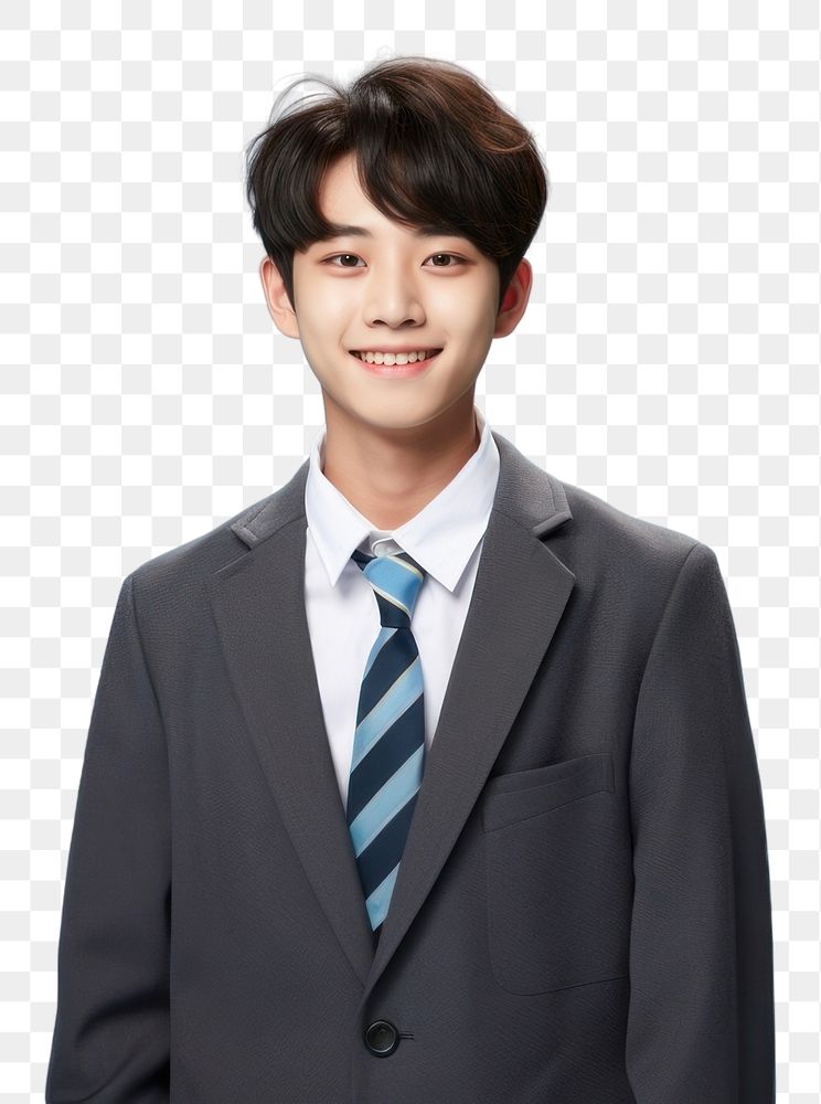PNG Highschool korean Student boy portrait smile adult.