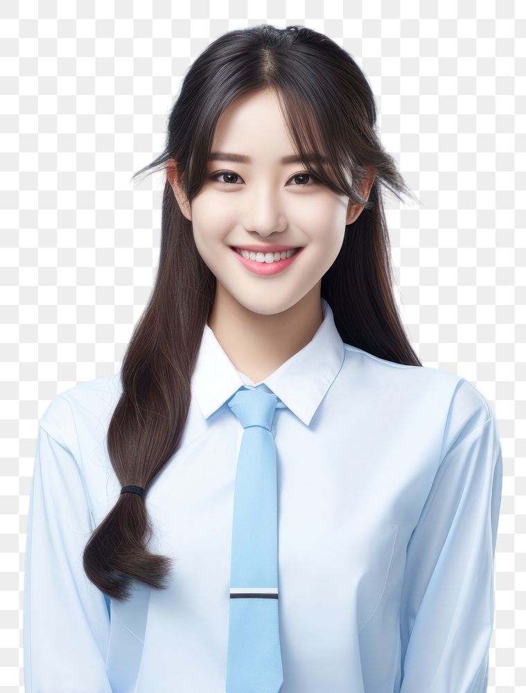 PNG Highschool korean Student girl adult smile happy.