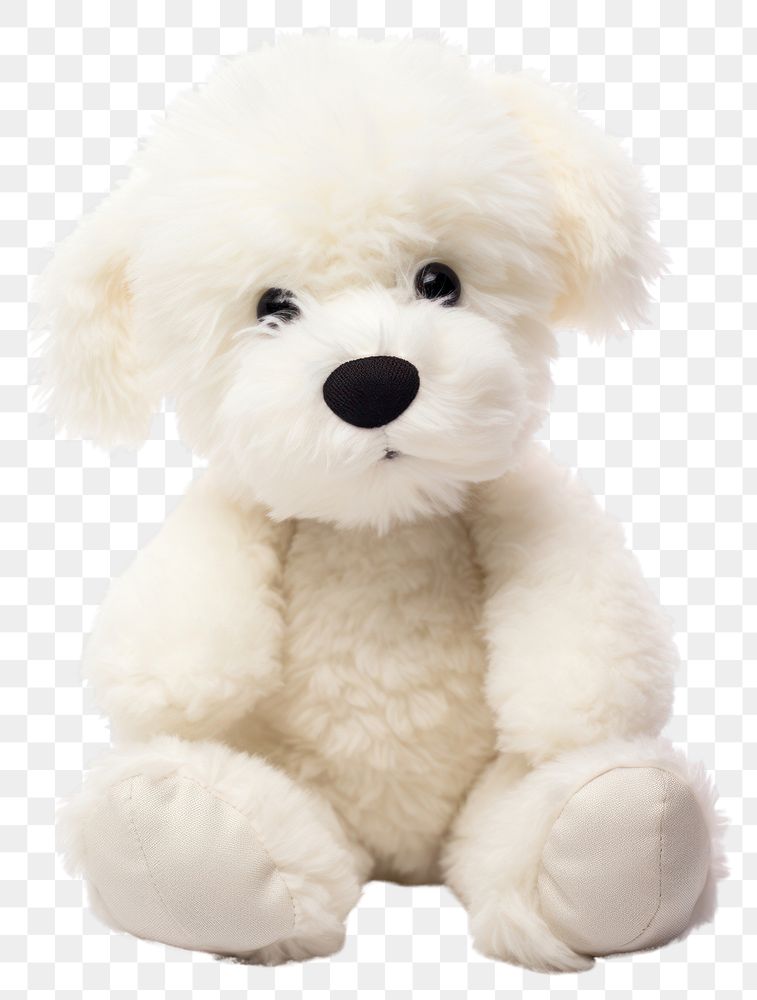 PNG Dog plush white toy.