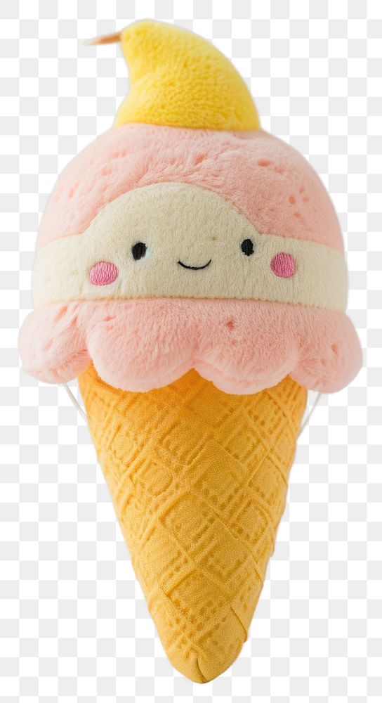 PNG Stuffed doll icecream dessert food cute.