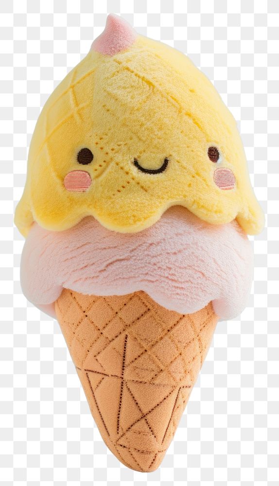 PNG Stuffed doll icecream dessert food representation.