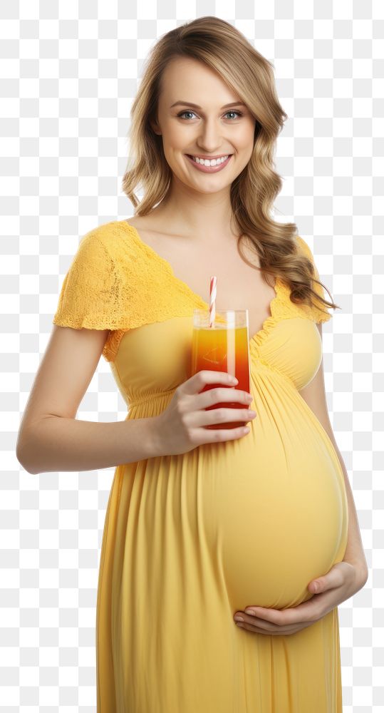 PNG  Pregnant british woman drinking portrait smiling.