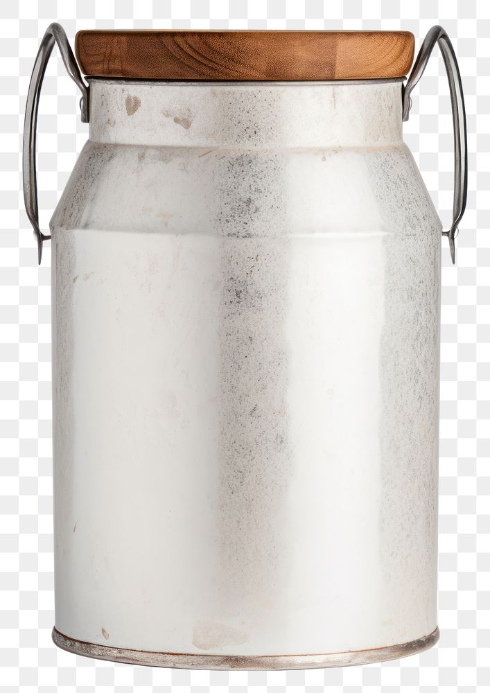 PNG Aluminium milk can bottle white background container. AI generated Image by rawpixel.