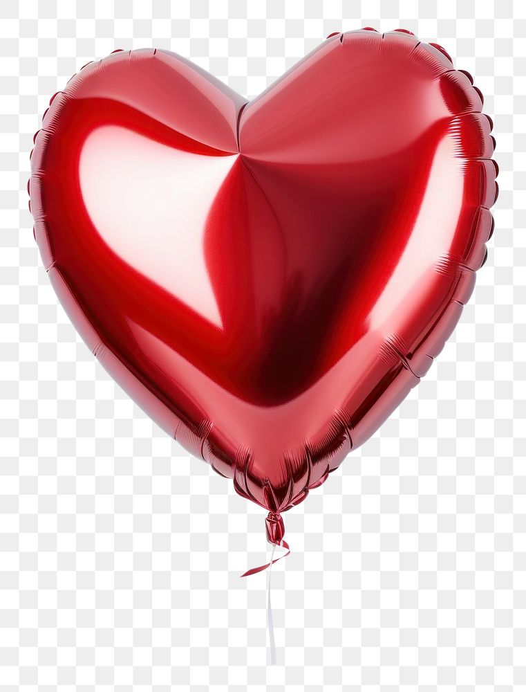 PNG Foil balloon heart white background heart shape.