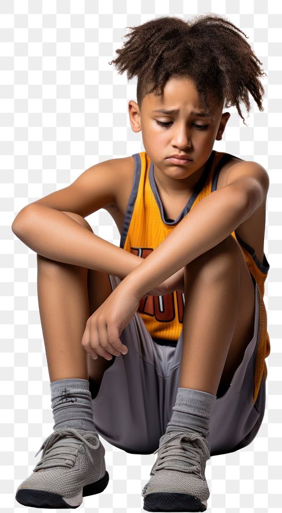PNG  Young athlete boy footwear portrait sitting. AI generated Image by rawpixel.