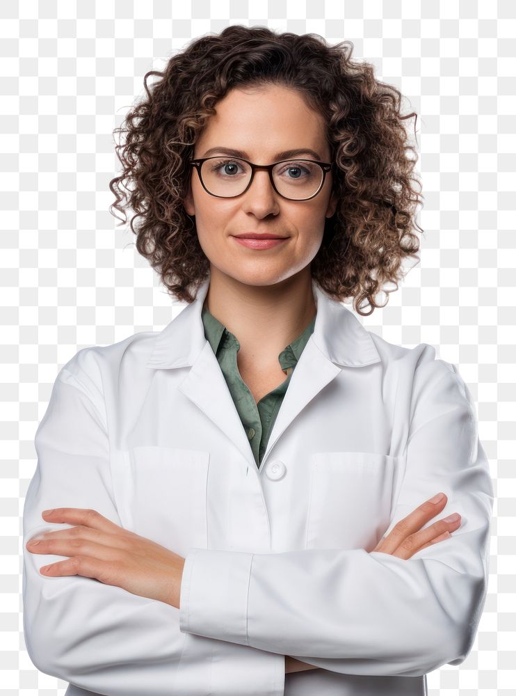 PNG Young british female scientist standing glasses adult.