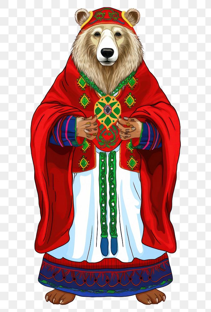 PNG  Bear tradition cartoon costume.
