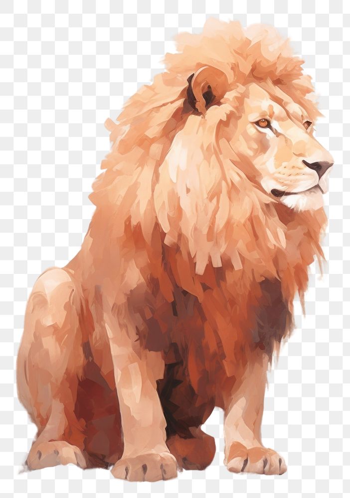 PNG Lion full body mammal animal creativity. AI generated Image by rawpixel.