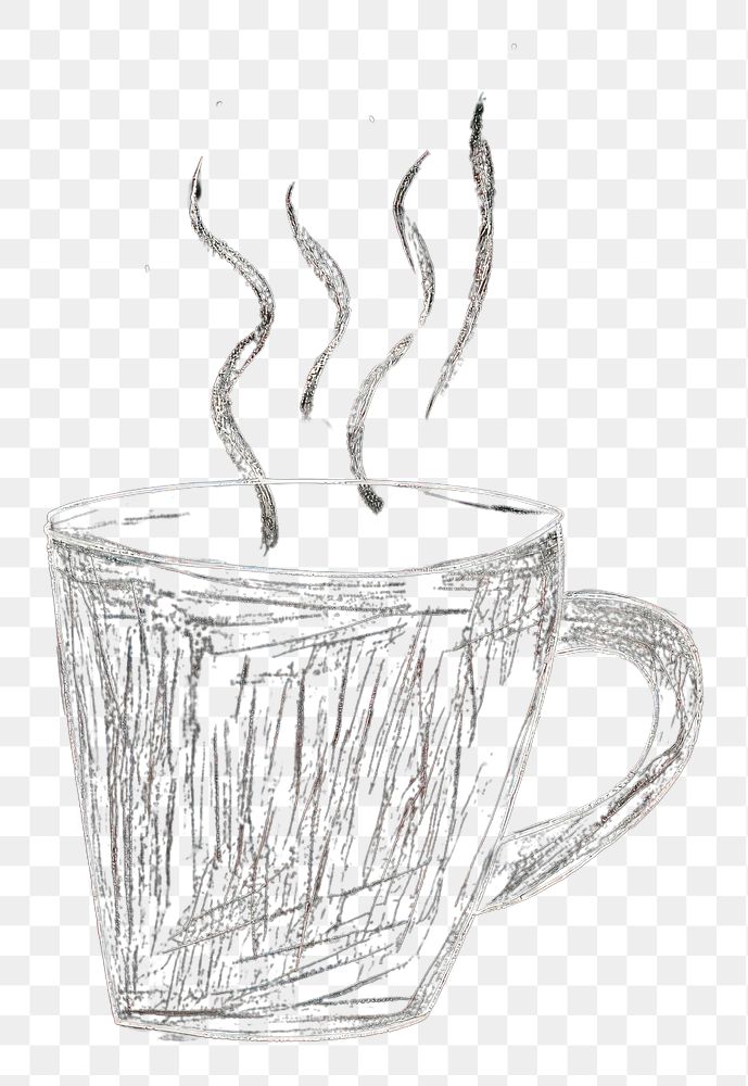 PNG  Chalk style coffee cup drawing sketch drink.