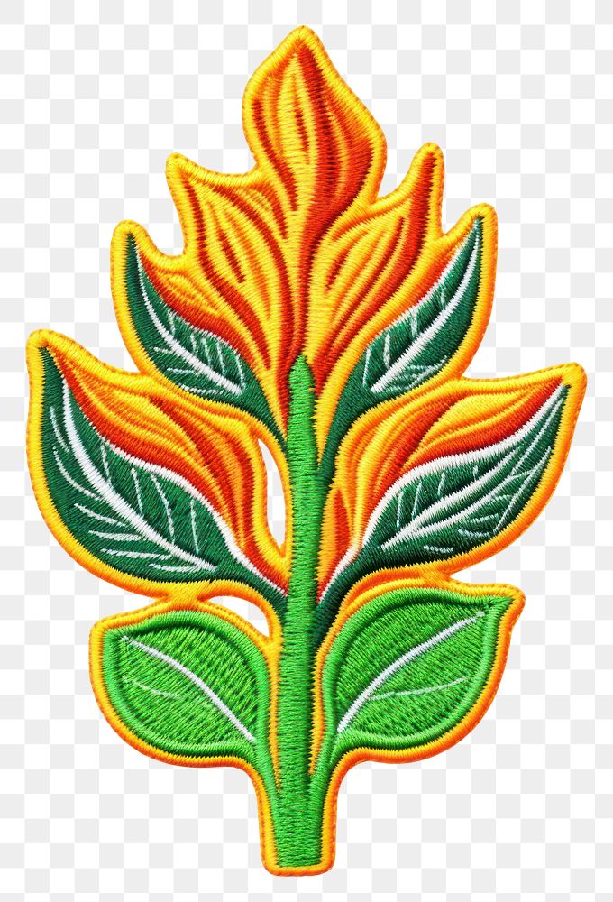 PNG Plant embroidery pattern craft. AI generated Image by rawpixel.