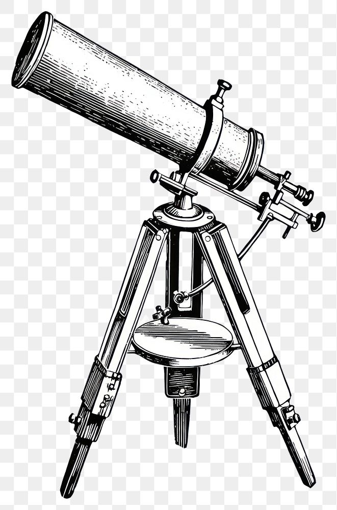 PNG  Telescope drawing sketch white background.