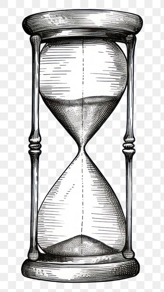 PNG  Hourglass drawing sketch white background.