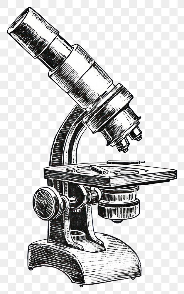 PNG  Microscope drawing sketch technology.