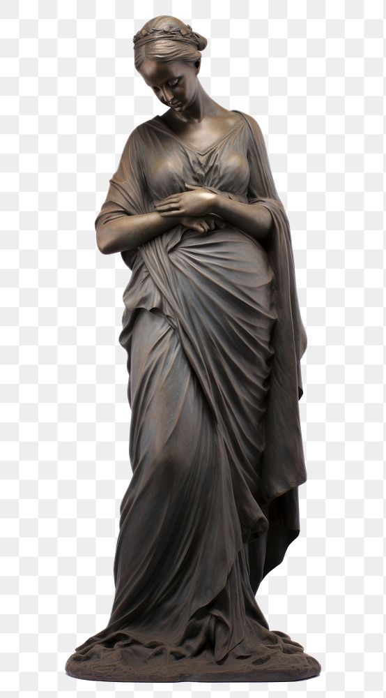 PNG  Greek sculpture pregnant woman statue figurine adult.