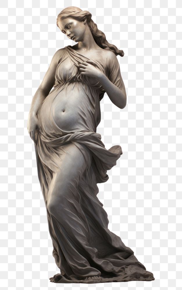 PNG  Greek sculpture pregnant woman statue adult art.