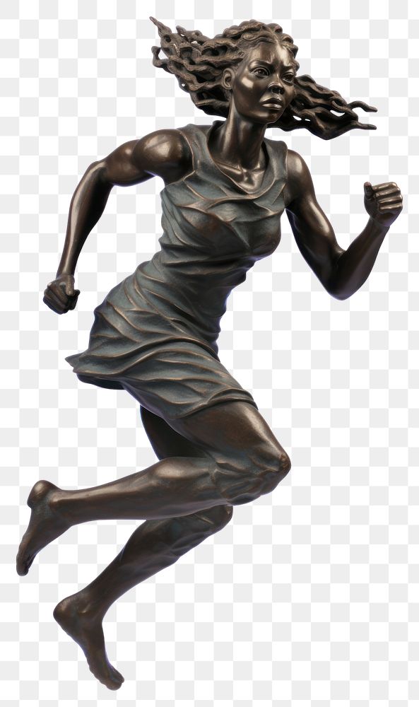 PNG  Greek sculpture running statue bronze art.
