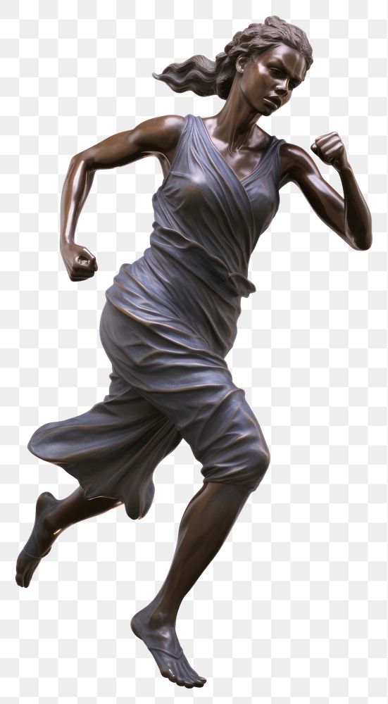 PNG  Greek sculpture running statue adult male.
