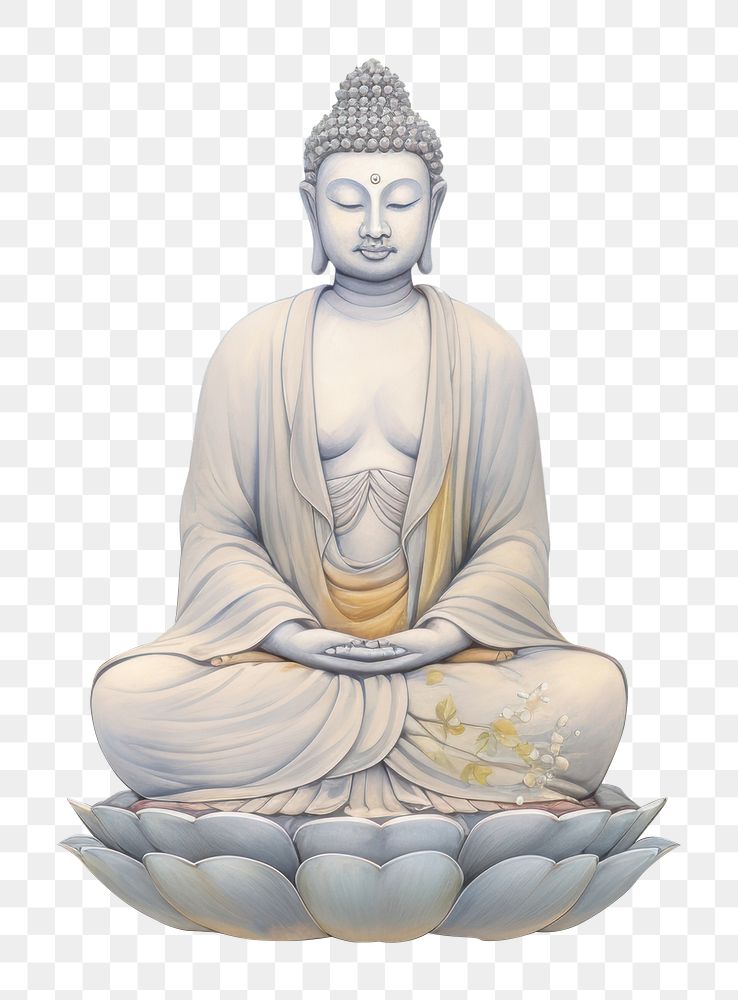 PNG  Buddha art adult representation. AI generated Image by rawpixel.