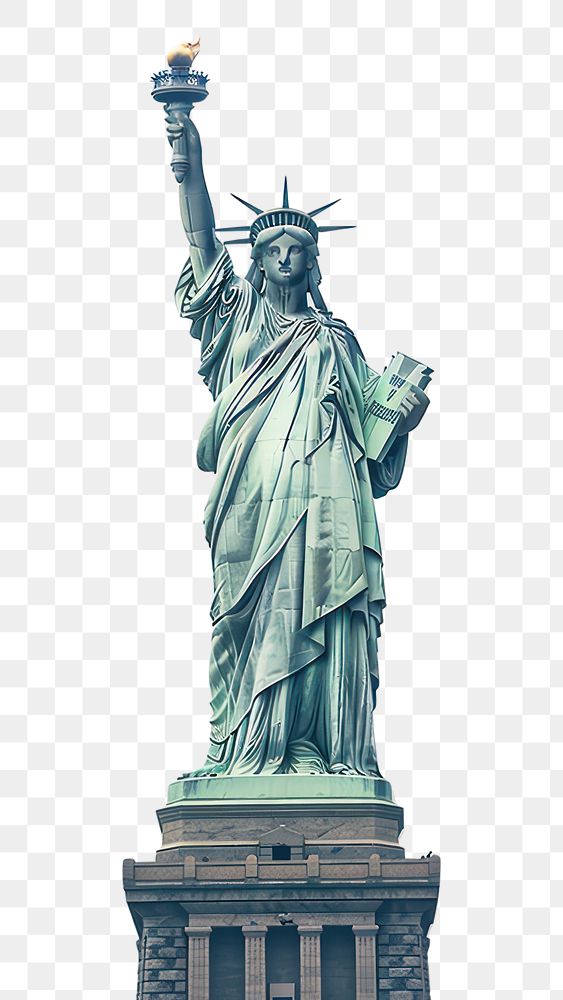 PNG Statue of Liberty statue sculpture landmark.