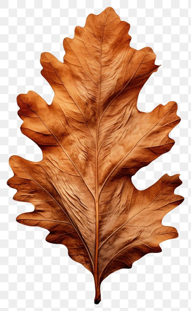 PNG Dried oak leaf plant tree pattern.