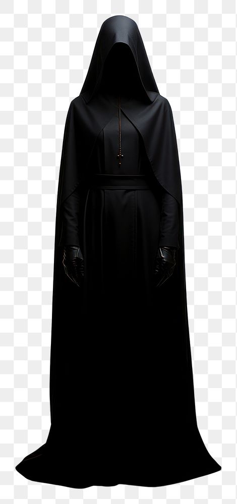 PNG Scary nun black dress adult architecture outerwear