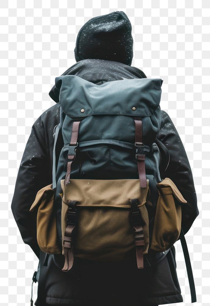 PNG Person walking backpack adult bag.