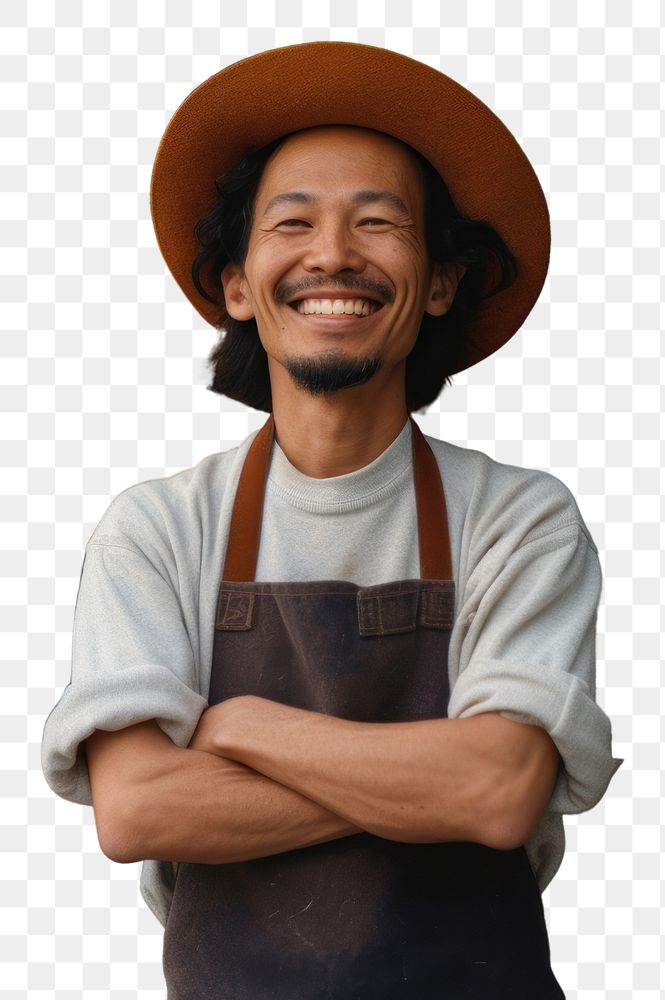 PNG Cheerful small man business owner standing smiling adult.
