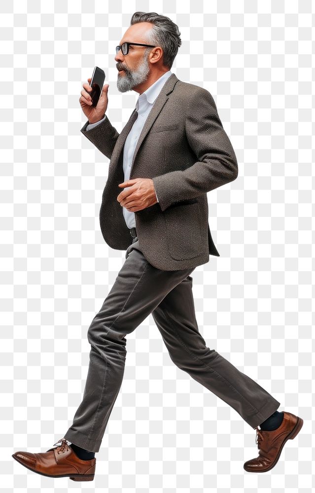 PNG Caucacian middle age man footwear walking blazer.