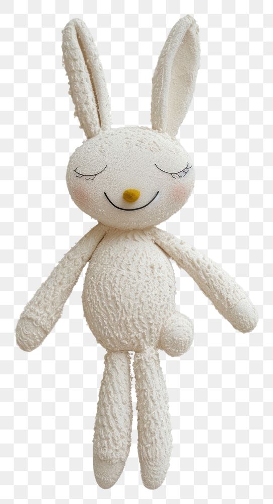 PNG Bunny plush white toy.
