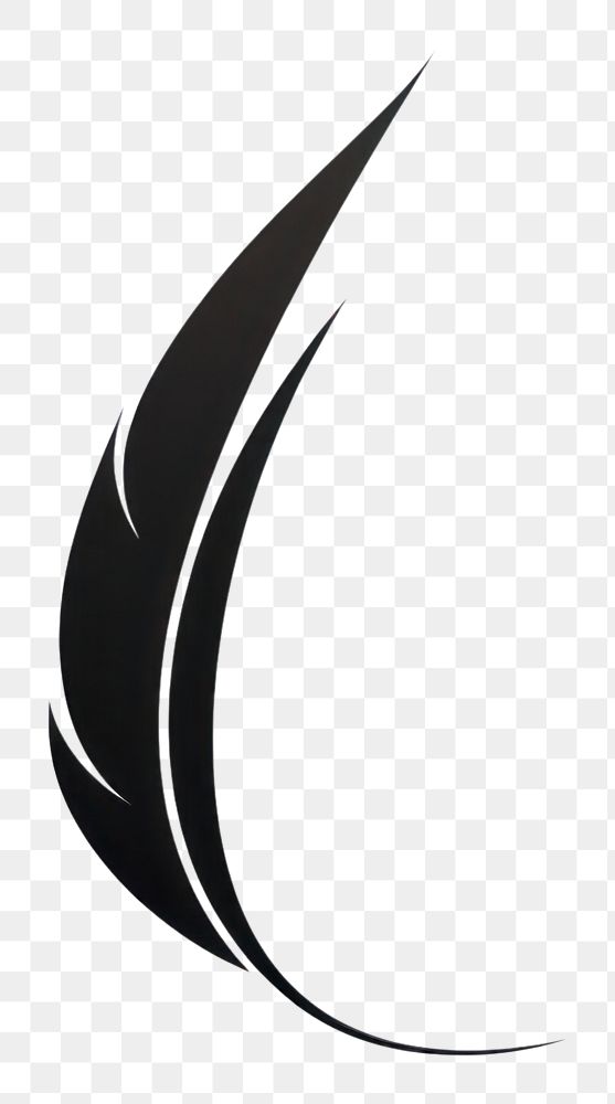 PNG Logo crescent animal black.