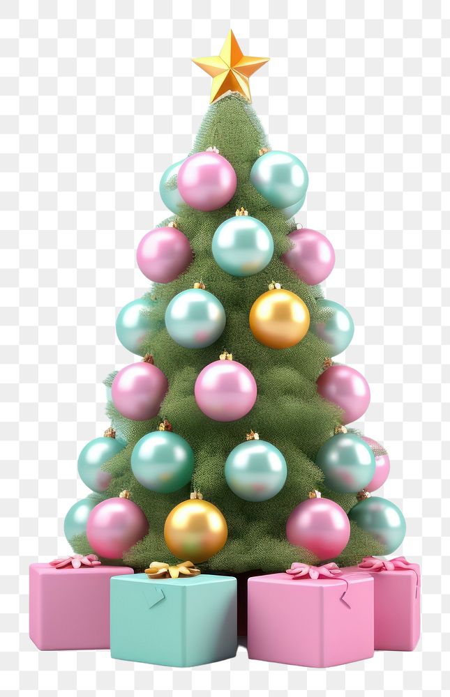 PNG Decorated Christmas tree christmas christmas tree anticipation.