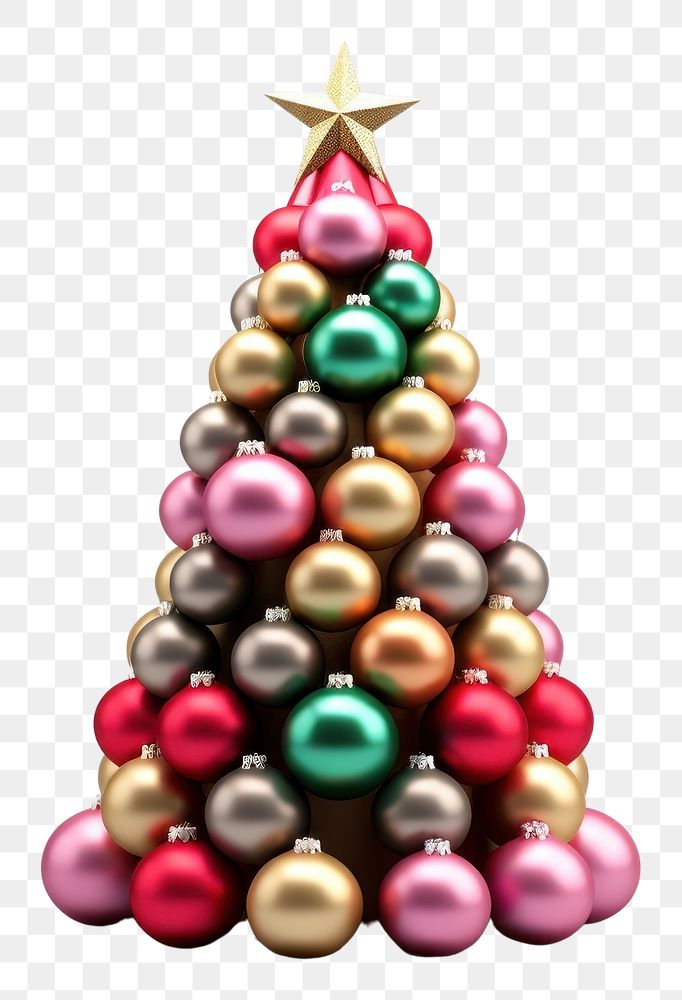 PNG Decorated Christmas tree christmas white background christmas tree.