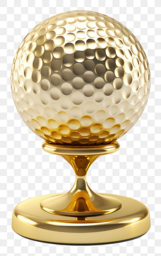 PNG Golf trophy shiny ball gold