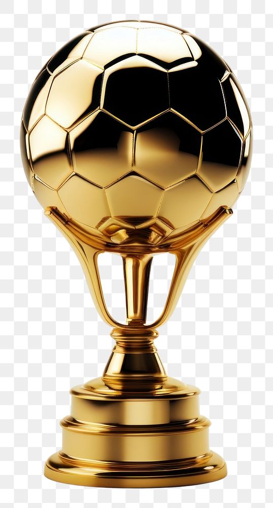 PNG Football trophy gold lighting sphere.