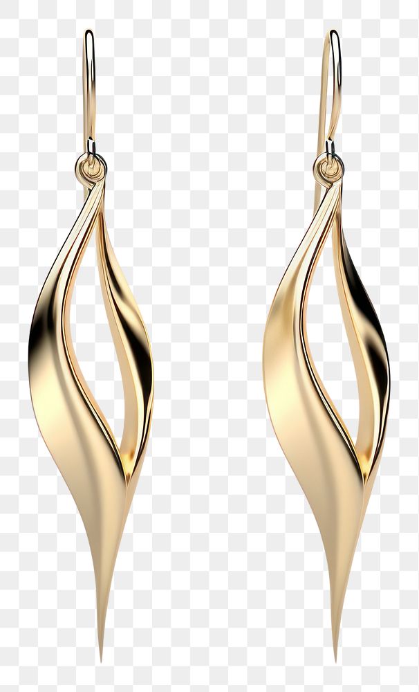 PNG Minimal feminine earrings jewelry shiny gold.