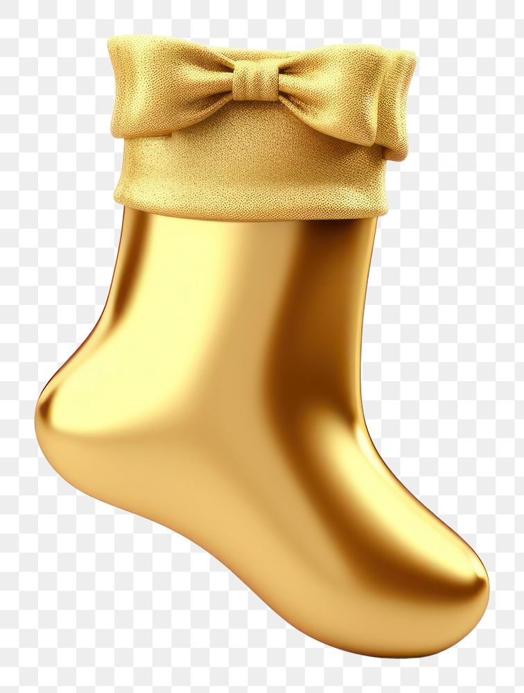 PNG Christmas footwear gold shoe.