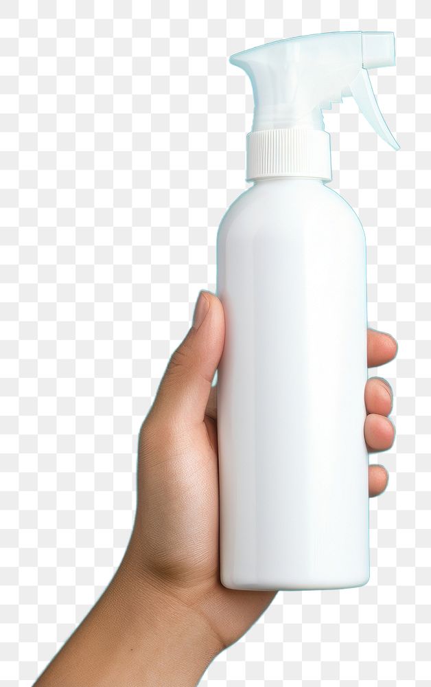 PNG Bottle container holding lotion.