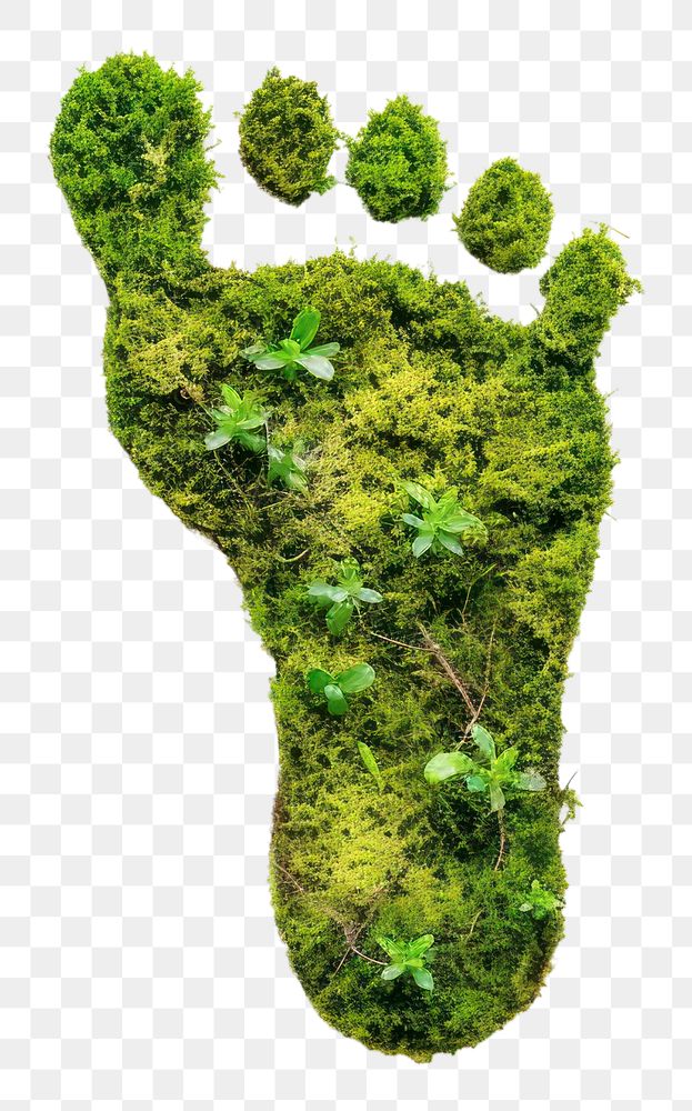 PNG Green eco footprint Plant cover plant green moss.