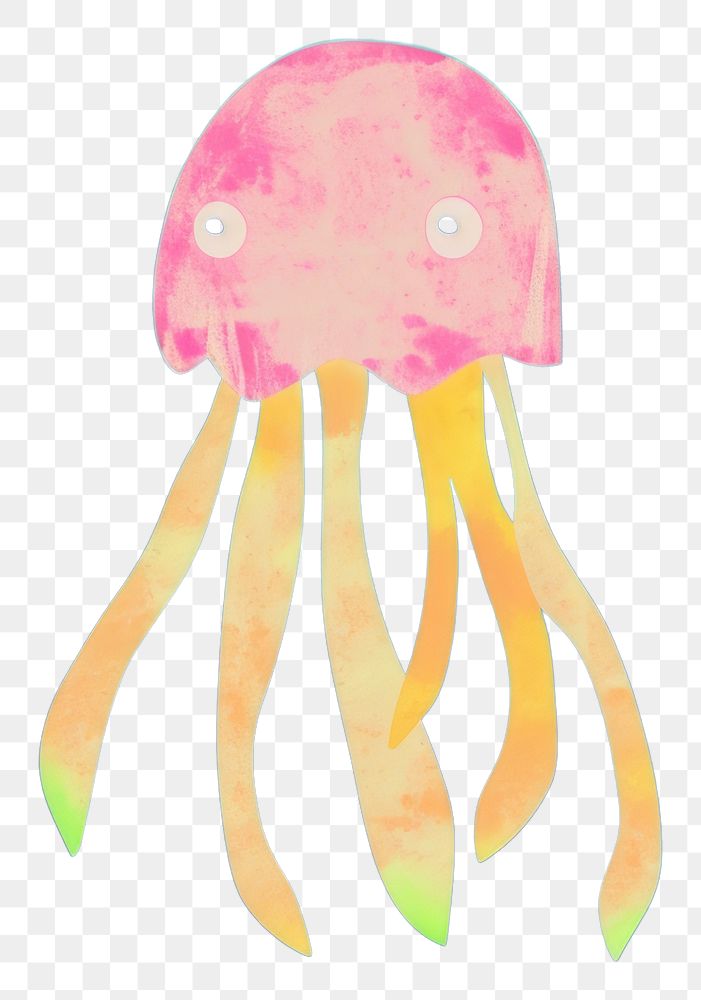 PNG Cute jelly fish illustration invertebrate jellyfish outdoors.