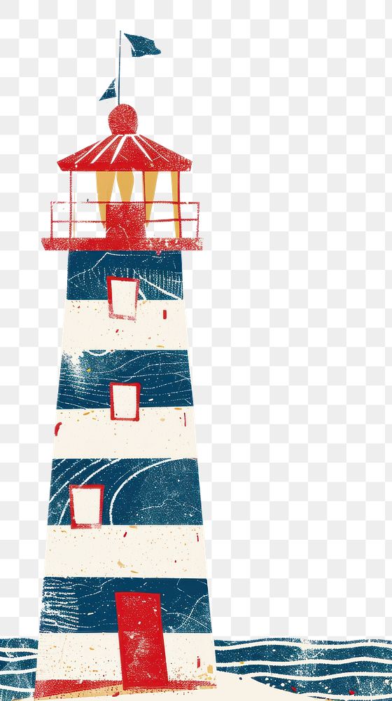 PNG  Lighthouse illustration transportation architecture protection.