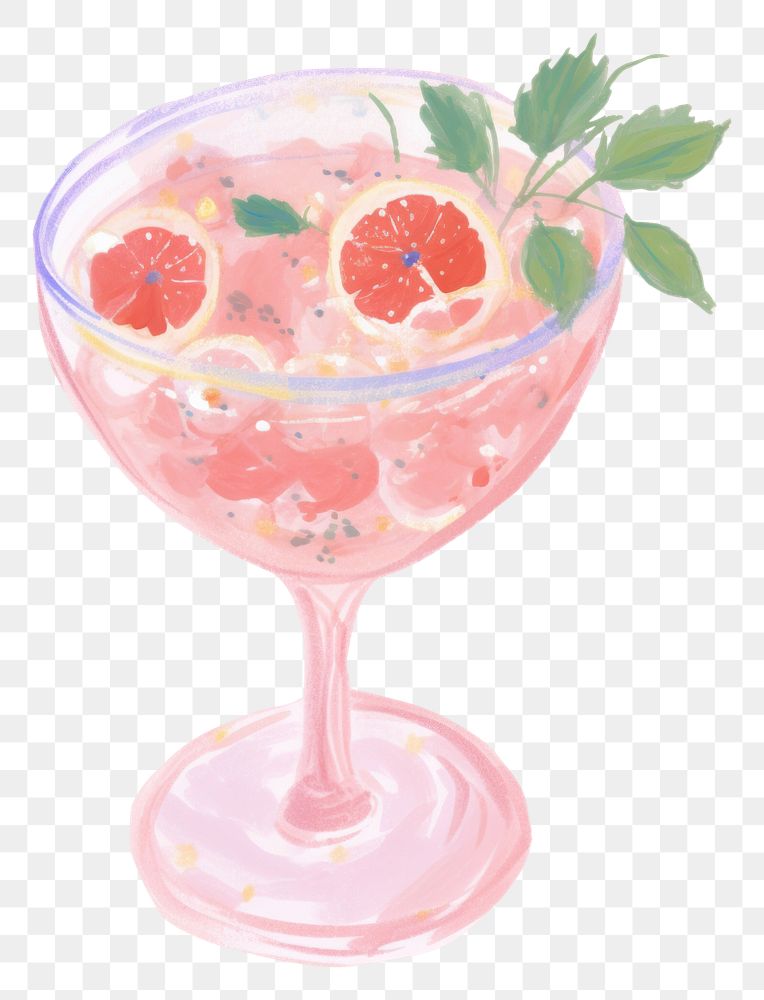PNG  Cocktail fruit drink glass. AI generated Image by rawpixel.