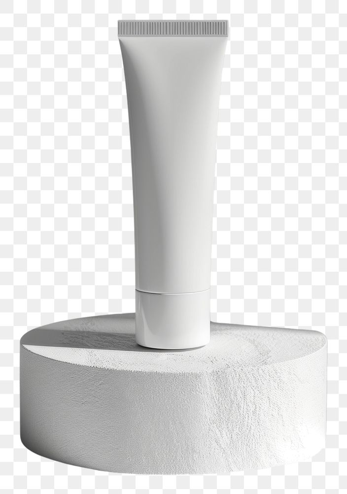 PNG  Tube skincare mockup white monochrome porcelain.