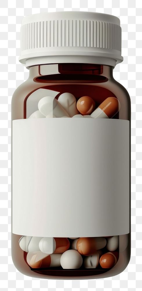 PNG Bottle pill medication container.