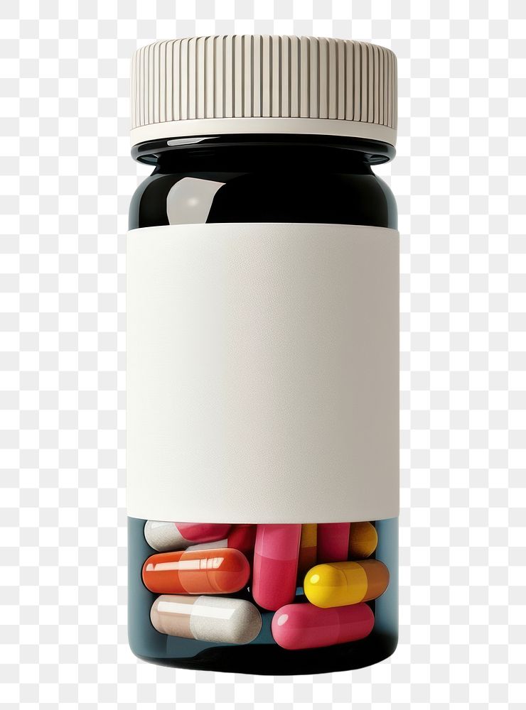 PNG Bottle pill medication container.