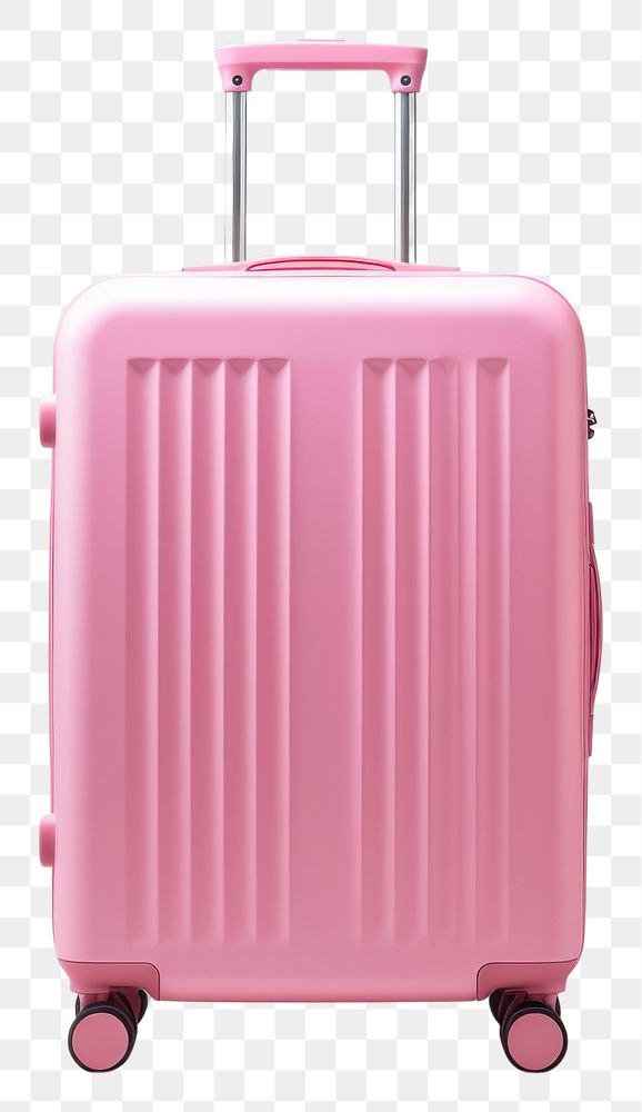 PNG  A pink luggage suitcase white background technology.