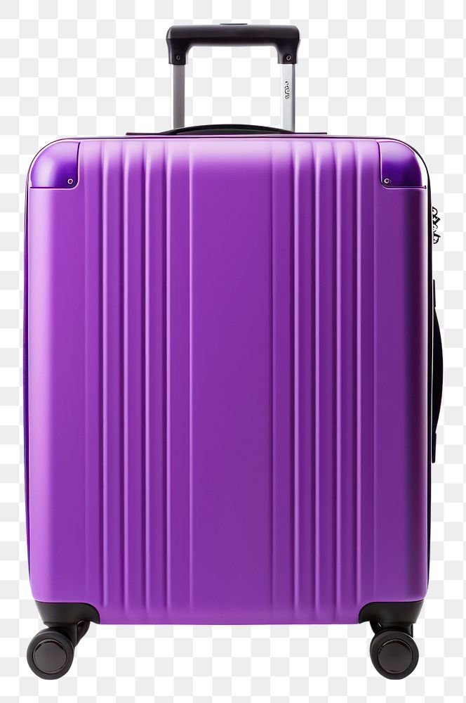 PNG  A purple luggage suitcase white background architecture.
