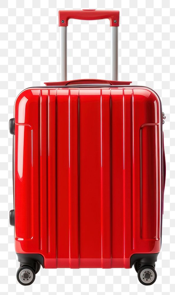 PNG  A red luggage suitcase white background technology.