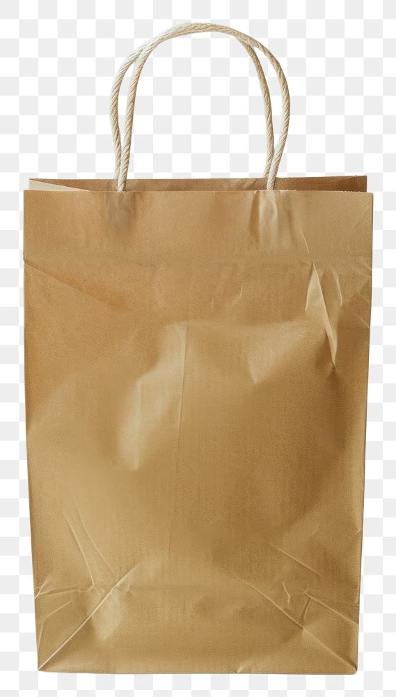 PNG  Kraft paper bakery bag mockup handbag white background accessories.